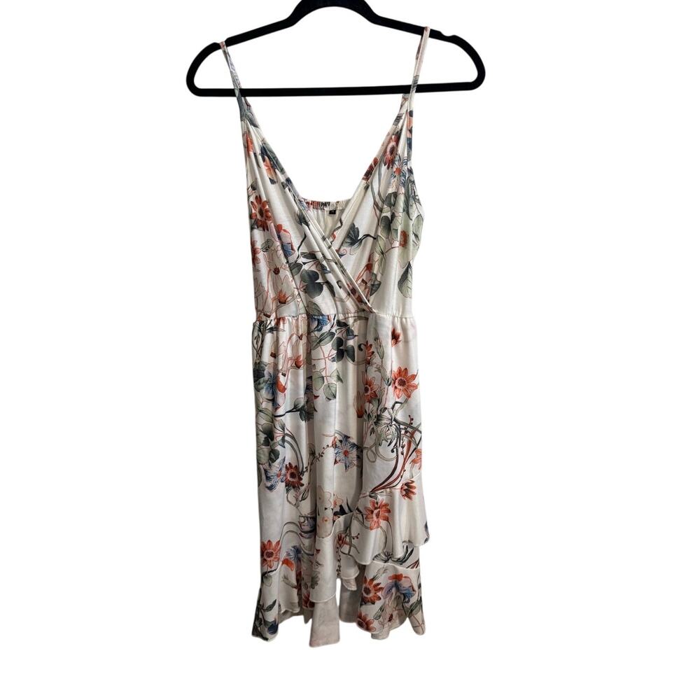 SHEIN sleeveless surplice-neck floral vacation luau cami dress - Women's Medium